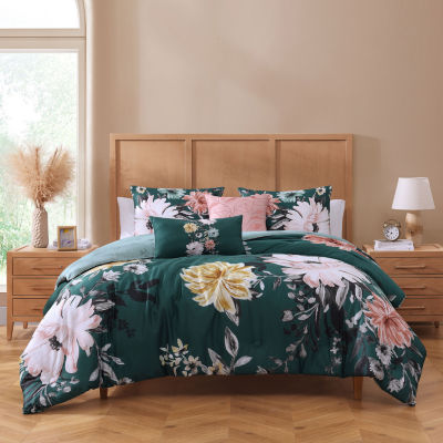 Bebejan Wild Flowers On 5-pc. Midweight Reversible Comforter Set