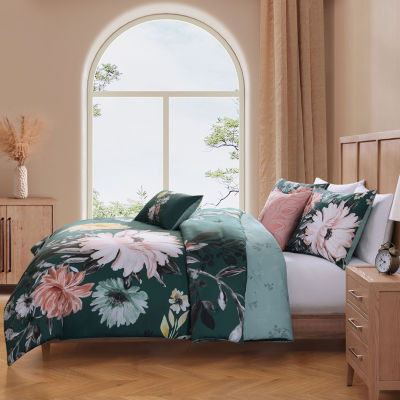 Bebejan Wild Flowers On 5-pc. Midweight Reversible Comforter Set