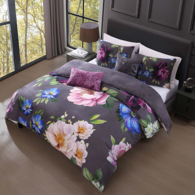 Bebejan Elegant Blossoms 5-pc. Midweight Reversible Comforter Set