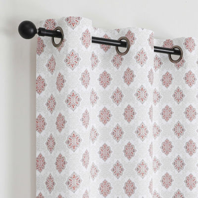 Regal Home Vance Printed Grommet Top Energy Saving Blackout Set of 2 Curtain Panel