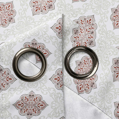 Regal Home Vance Printed Grommet Top Energy Saving Blackout Set of 2 Curtain Panel