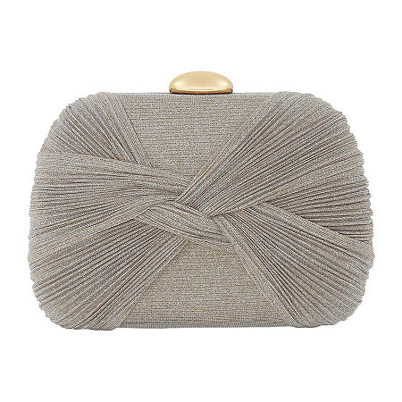 American Glamour Badgley Mischka Twist Clutch In Yellow