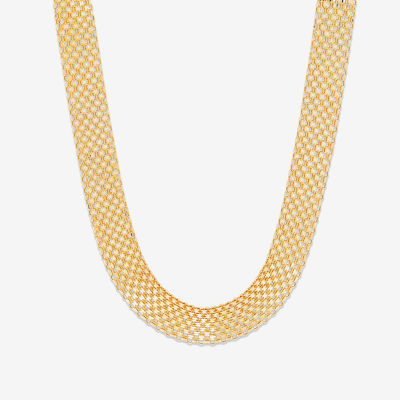 Womens 14K Gold 18 Inch Link Chain Necklace