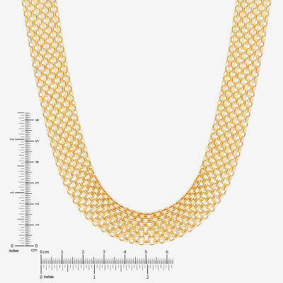 Womens 14K Gold 18 Inch Link Chain Necklace