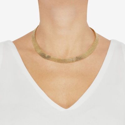 Womens 14K Gold 18 Inch Link Chain Necklace