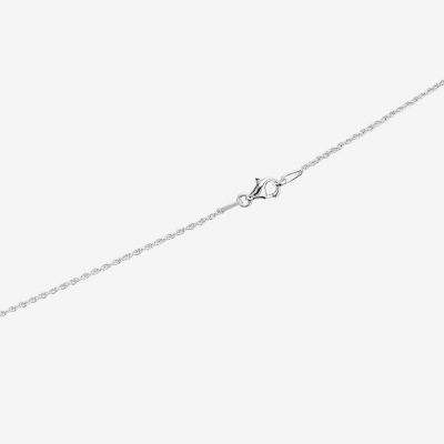 Womens Enhanced Blue Turquoise Sterling Silver Cross 18 Inch Pendant Necklace