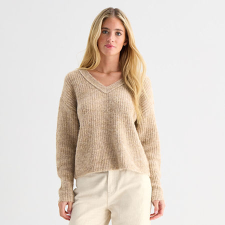 a.n.a Womens V Neck Long Sleeve Pullover Sweater