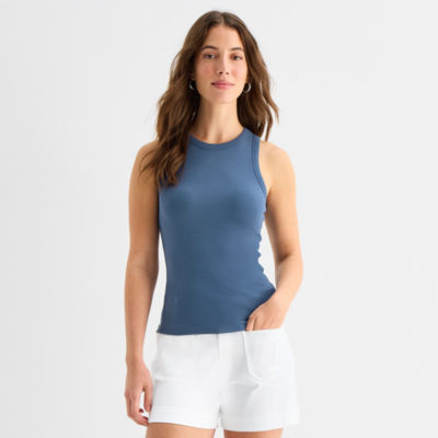 a.n.a Womens High Neck Sleeveless Tank Top