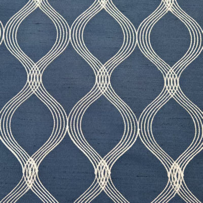 Max Blackout Prescott Grommet Top Embroidered 100% Blackout Single Curtain Panel