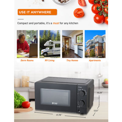 Commercial Chef 0.6-Cu. Ft. Countertop Microwave - Black