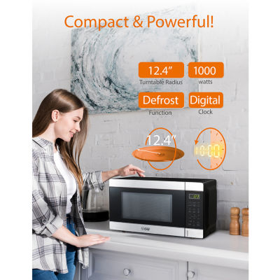 Commercial Chef 1.1-Cu. Ft. Countertop Microwave - Stainless Steel Front