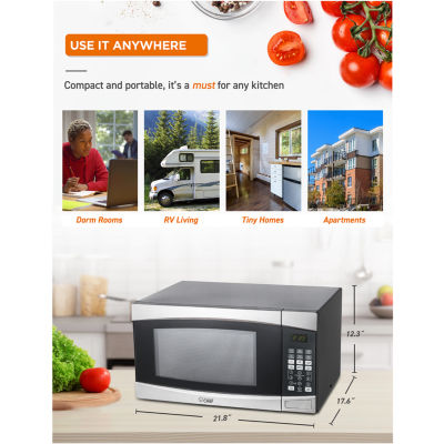 Commercial Chef 1.4-Cu. Ft. Countertop Microwave - Stainless Steel Front