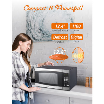 Commercial Chef 1.4-Cu. Ft. Countertop Microwave - Stainless Steel Front