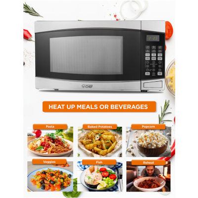 Commercial Chef 1.4-Cu. Ft. Countertop Microwave - Stainless Steel Front