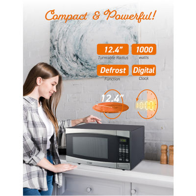 Commercial Chef 1.6-Cu. Ft. Countertop Microwave - Stainless Steel Front
