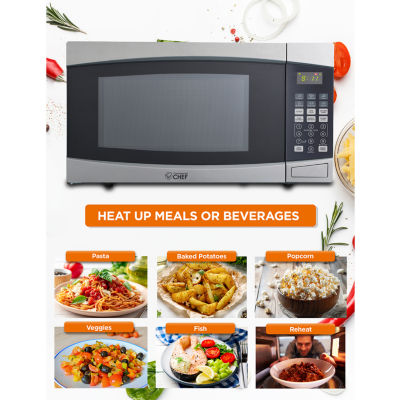 Commercial Chef 1.6-Cu. Ft. Countertop Microwave - Stainless Steel Front