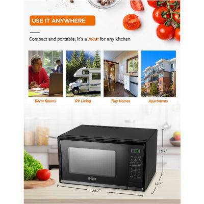 COMMERCIAL CHEF 1.1 Cu. Ft. Countertop Microwave with Digital Display Black Microwave & 10 Power Levels