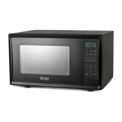 COMMERCIAL CHEF 1.1 Cu. Ft. Countertop Microwave with Digital Display Black Microwave & 10 Power Levels
