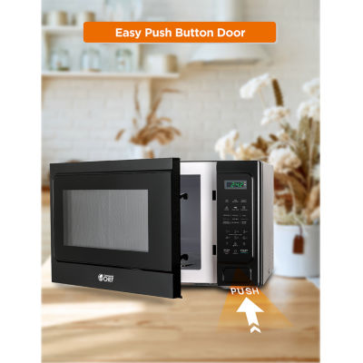 COMMERCIAL CHEF 1.3 Cu. Ft. Countertop Microwave with Digital Display Black Microwave & 10 Power Levels