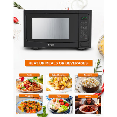 COMMERCIAL CHEF 1.6 Cu. Ft. Countertop Microwave with Touch Controls & Digital Display & 10 Power Levels