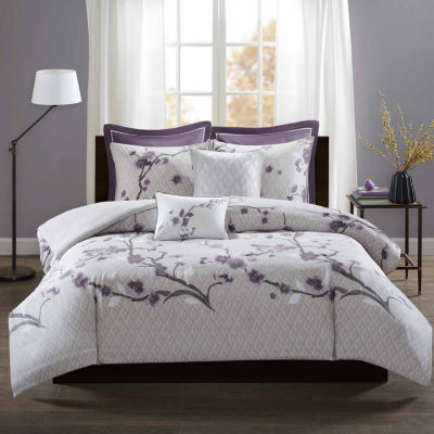 Madison Park Isabella Cotton 7-pc. Floral Duvet Cover Set, Color ...