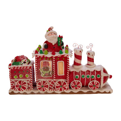 Kurt Adler 7.5-Inch Battery-Operated Gingerbread Junction Led Train Christmas Tabletop Decor