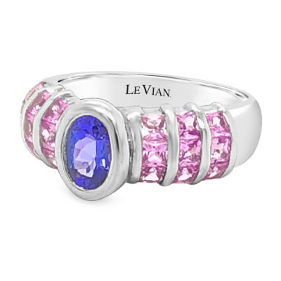 Le Vian® Grand Sample Sale™ Ring featuring Blueberry Tanzanite® Bubble Gum Pink Sapphire™ set in 18K Vanilla Gold®