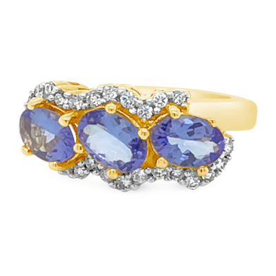 Le Vian® Grand Sample Sale™ Ring featuring Blueberry Tanzanite® Vanilla Diamonds® set in 14K Honey Gold