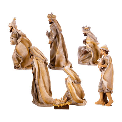 Kurt Adler 3-11.25-Inch Resin Nativity Set 7-pc. Christmas Figurine