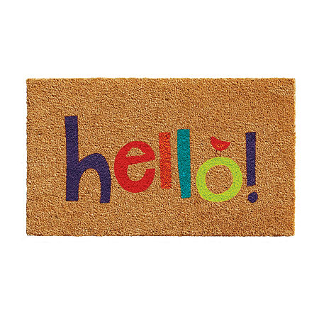 Calloway Mills Colorful Hello Outdoor Rectangular Doormats, One Size, Multiple Colors