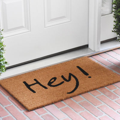 Calloway Mills Hey Grey/Green Outdoor Rectangular Doormat