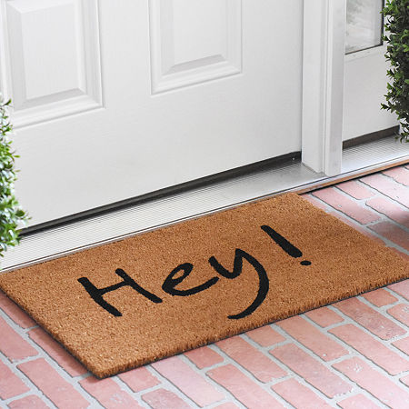 Calloway Mills Hey Grey/Green Outdoor Rectangular Doormats, One Size, White