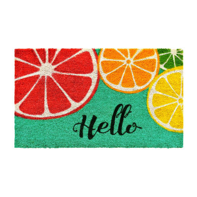 Calloway Mills Fruit Hello Outdoor Rectangular Doormat