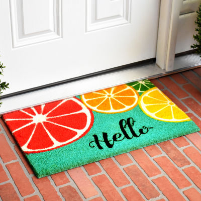 Calloway Mills Fruit Hello Outdoor Rectangular Doormat
