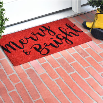 Calloway Mills Merry And Bright Outdoor Rectangular Doormat