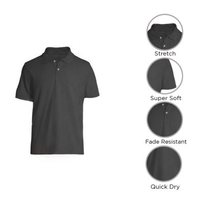 St. John's Bay Premium Stretch Mens Classic Fit Short Sleeve Polo Shirt