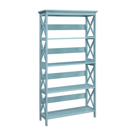 Oxford 5-Tier Bookcase, One Size, Blue