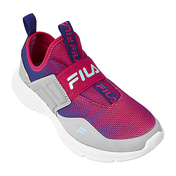 Fila Landbuzzer Little & Big Girls Running Shoes, Color: Gray Pink Blue -  JCPenney