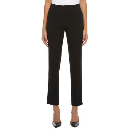 By&by Juniors Womens Straight Fit Cropped Suit Pants, 17, Black