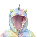 Okie Dokie Unicorn Toddler Girls Hooded Packable Midweight Puffer Jacket
