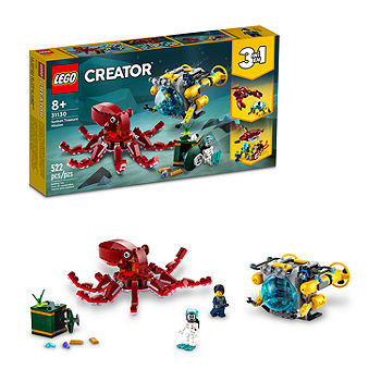 Juego de juguetes de construcción LEGO Creator 3 en 1 Sunken Treasure  Mission 31130 para niños, niños y niñas mayores de 8 años (522 piezas)