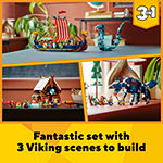 Lego Creator Viking Ship And The Midgard Serpent (31132) 1192 Pieces