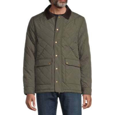 St. John's Bay Quilted Barn Mens Water Resistant Midweight Work Jacket