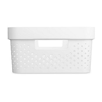 Home Expressions Large Arcylic Storage Bin with Lid, Color: White - JCPenney