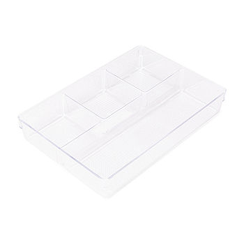 Home Expressions Long Vanity Closet Storage Bin, Color: White