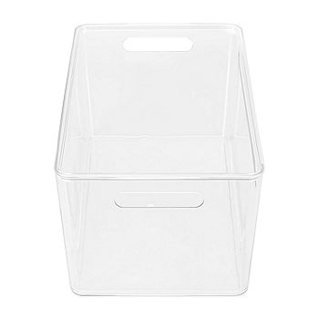 Home Expressions Medium Acrylic Stroage Bin with Lid, Color: White -  JCPenney