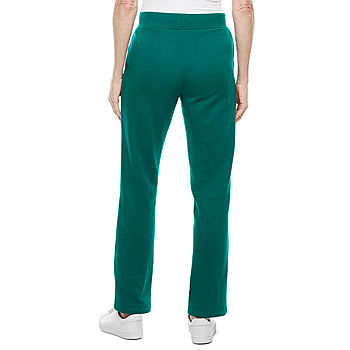 St. John's Bay Womens Mid Rise Straight Sweatpant, Color: Exquisite Teal -  JCPenney