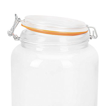 Home Expressions 3pk Glasscorkwood Bathroom Canister, Color: Clear -  JCPenney