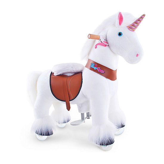 Ponycycle White Unicorn Ux Series Kids Manual Ride On Horse