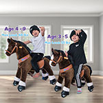 Ponycycle Chocolate Brown Unicorn Ux Series Kids Manual Ride On Horse
